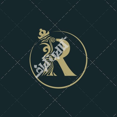 وکتور حرف R تزئین شده
