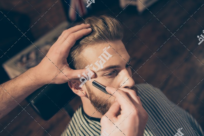 عکس باکیفیت اصلاح در آرایشگاه مردانه