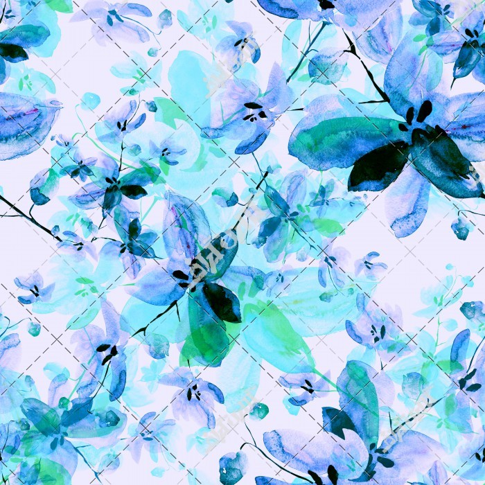 عکس تابلو نقاشی رویایی پروانه آبی
