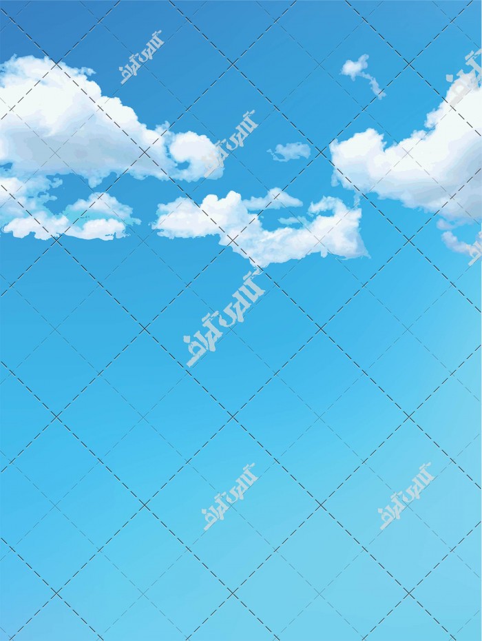 وکتور آسمان آبی طبیعی با ابر های سفید