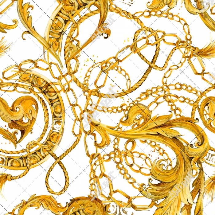 عکس الگو و زنجیر های طلایی طرح روسری و شال