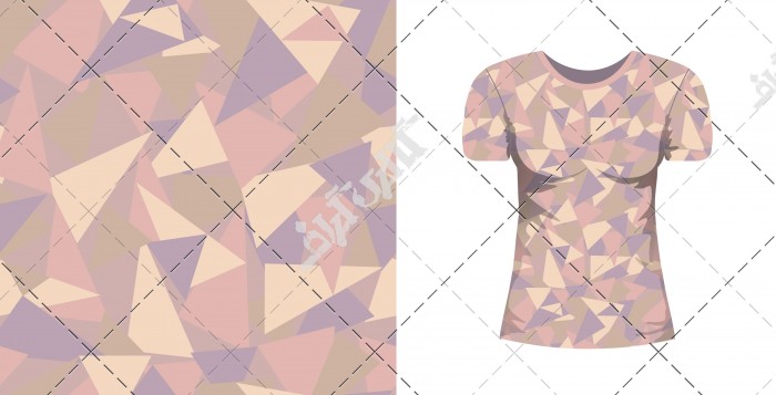 وکتور طرح تی شرت زنانه با طرح هندسی