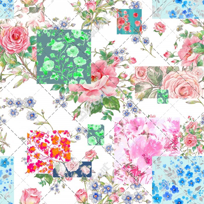 طرح های مختلف تزئینی گلدار در یک عکس