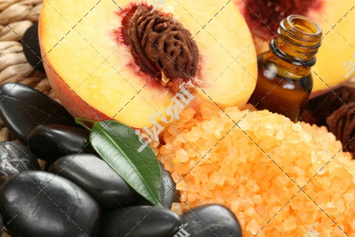 عکس روغن و سنگ ماساژ با عصاره هلو و میوه