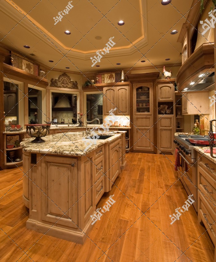 عکس آشپزخانه مدرن و چوبی