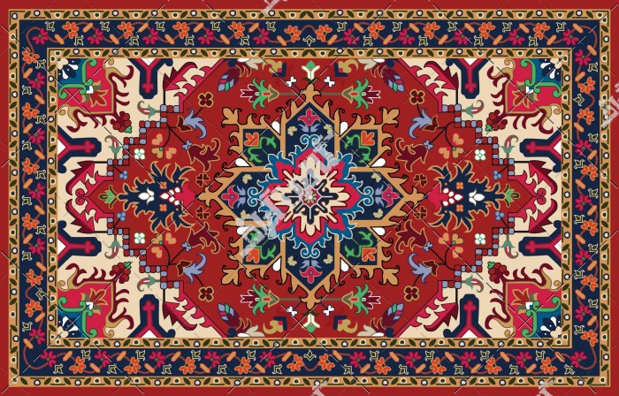 وکتور الگو فرش قدیمی گلیم فرش ایرانی