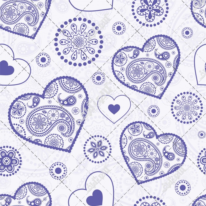 وکتور قلب های آبی با طرح جقه