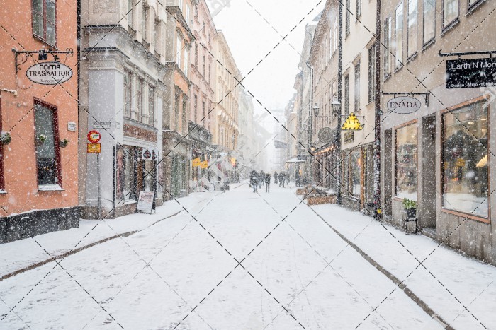 تصویر شهر پوشیده از برف