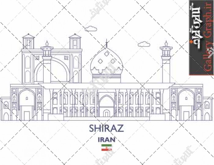 وکتور خطی مسجد شیراز