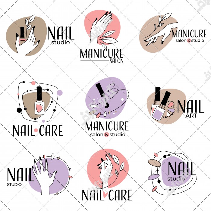وکتور لوگو سالن کاشت ناخن زنانه nail logo