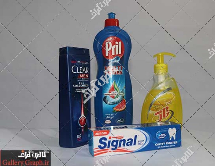 تصویر باکیفیت مجموعه شامپو،خمیر دندان،مایع دستشویی و مایع ظرفشویی