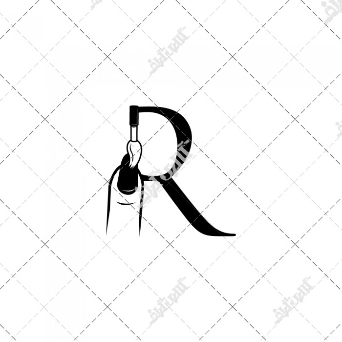 لوگو کاشت ناخن nail logo R