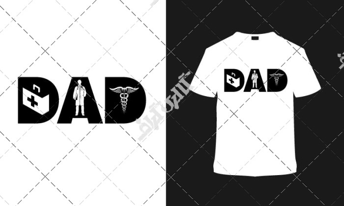 طرح تی شرت روز پدر دکتر واقعی