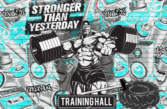 پوستر بدنسازی باشگاه ورزشی bodybuilding