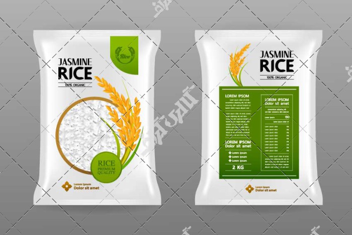 طرح بسته بندی برنج کیسه ای