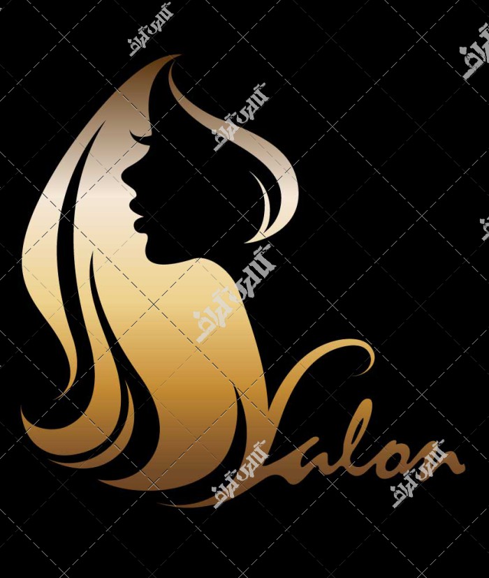 لوگوی طلایی آرایشگاه زنانه سالن زیبایی