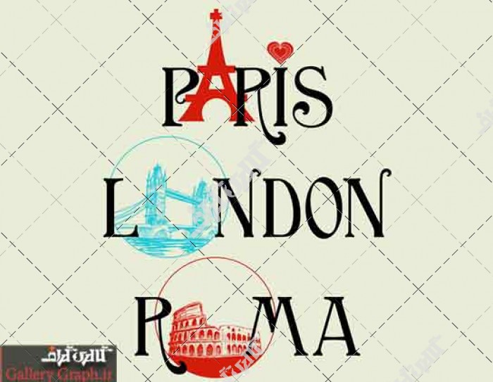 وکتور لوگوی پاریس،لندن و رم