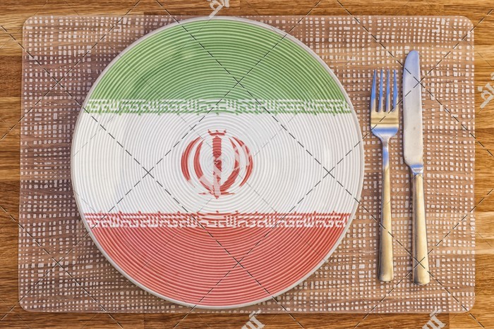 تصویر بشقاب با طرح پرچم ایران
