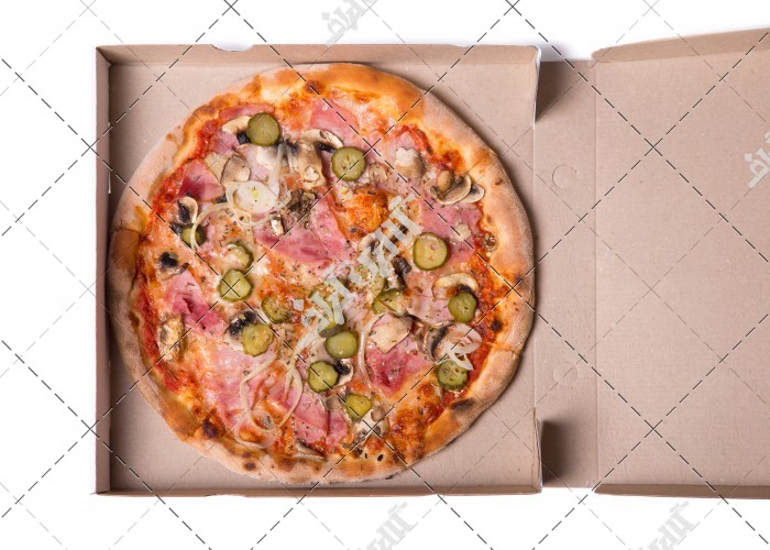 تصویر باکیفیت پیتزا در داخل جعبه