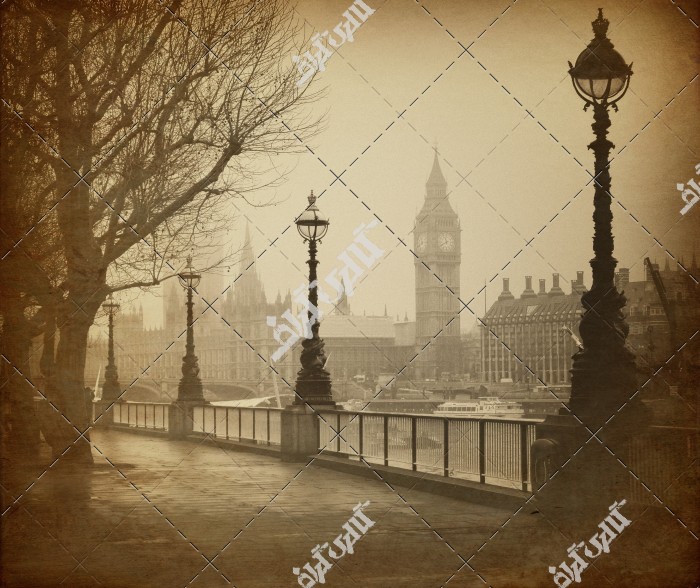 تصویری از ساختمان شهر لندن و پارلمان و ساعت بیگ بن