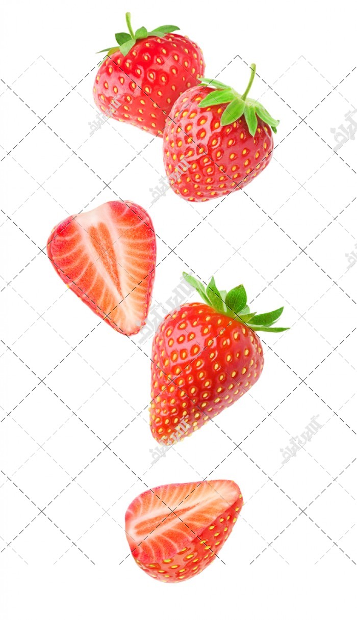دانلود تصویر استوک با کیفیت توت فرنگی های جدا شده