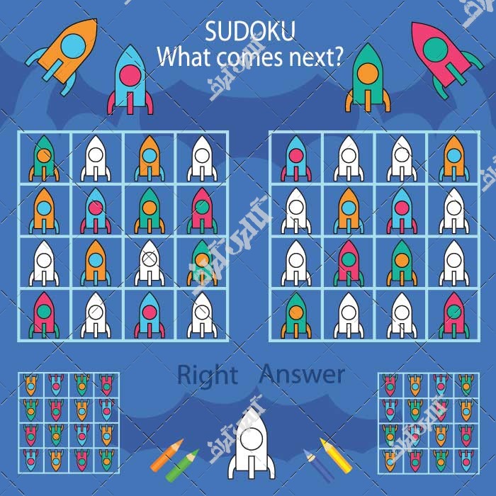 طرح وکتوری بازی سودوکو برای بچه ها