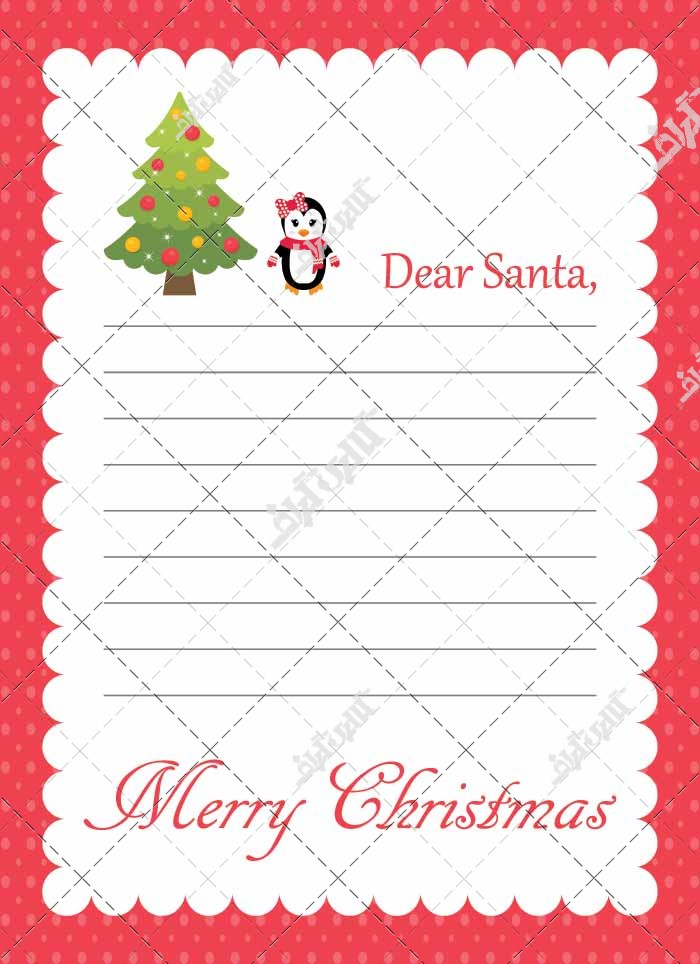 وکتور طرح و قالب نامه های کارتونی برای بابانوئل