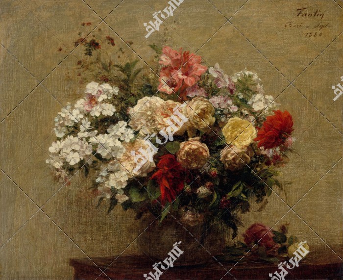 دانلود تصویر با کیفیت نقاشی با رنگ روغن از گل