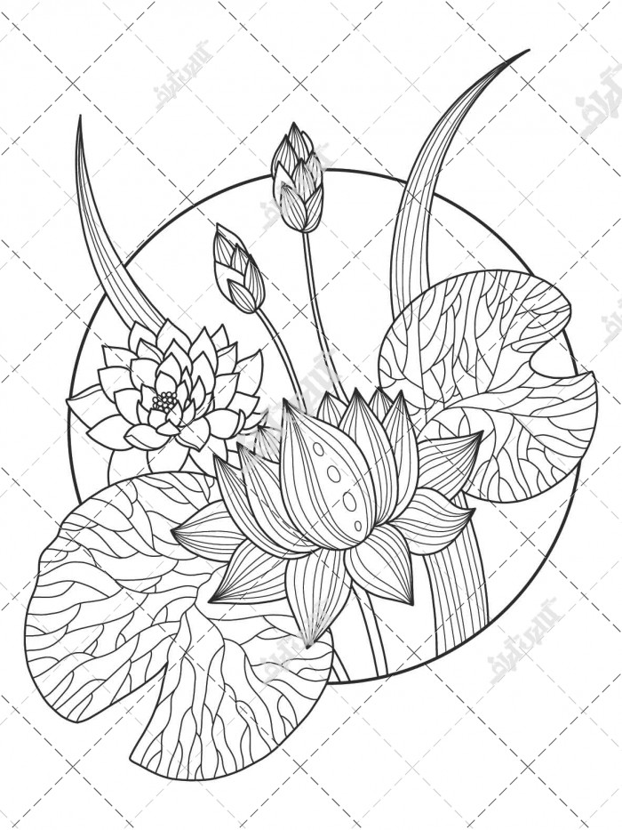 دانلود وکتور طرح گل برای تاتو و خالکوبی