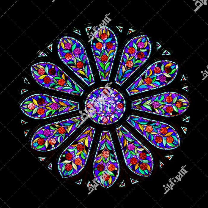 دانلود تصویر با کیفیت پنجره شیشه ای رنگی در کلیسا در کارولینای شمالی