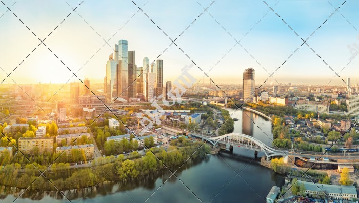 دانلود تصویر با کیفیت از شهر و رودخانه مسکو