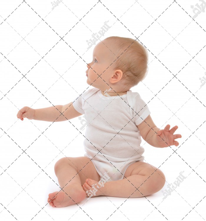 دانلود تصویر با کیفیت کودک با لباس سفید