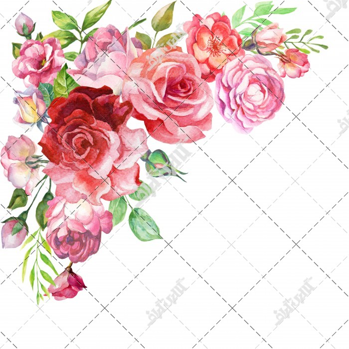 دانلود تصویر با کیفیت کارت پستال با حاشیه گل