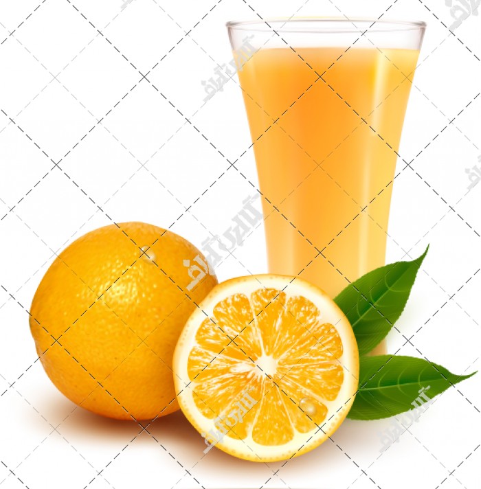 وکتور آبمیوه آب  پرتقال