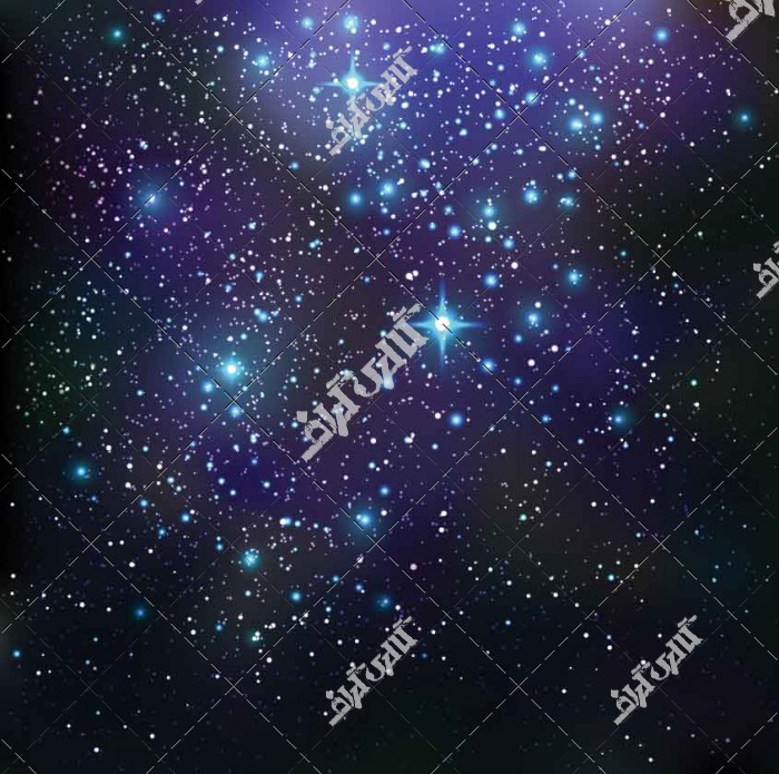 وکتور آسمان و ستاره در شب