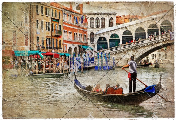 تصویر نقاشی قایق در ونیز