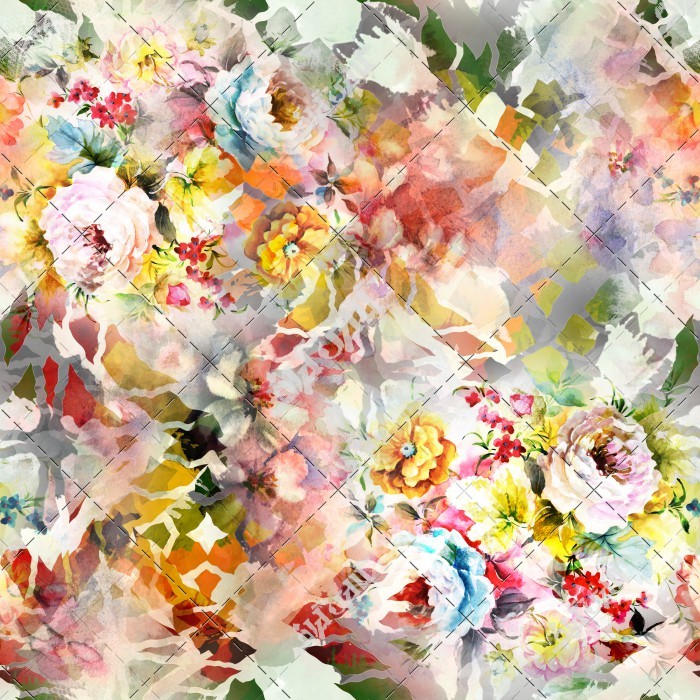 عکس الگو و پترن پارچه گلی