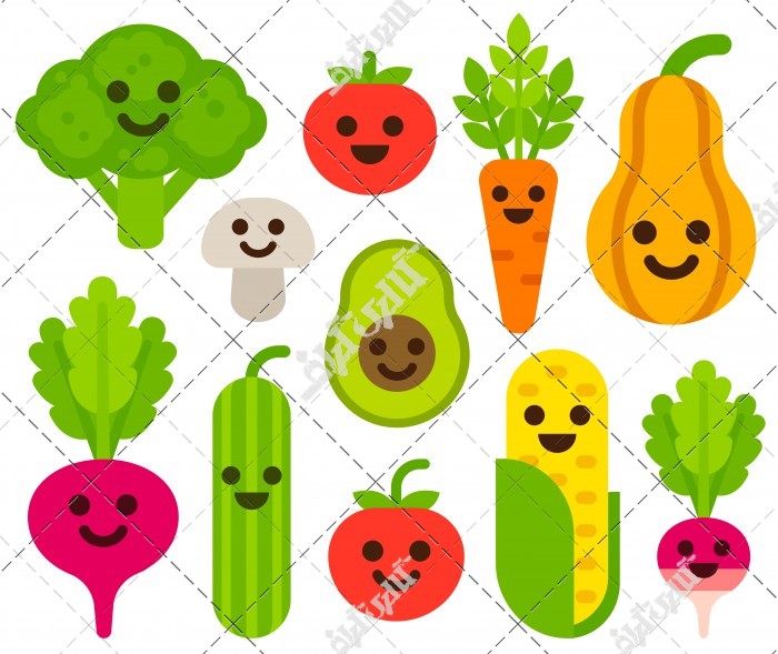 کاراکتر های میوه و سبزیجات