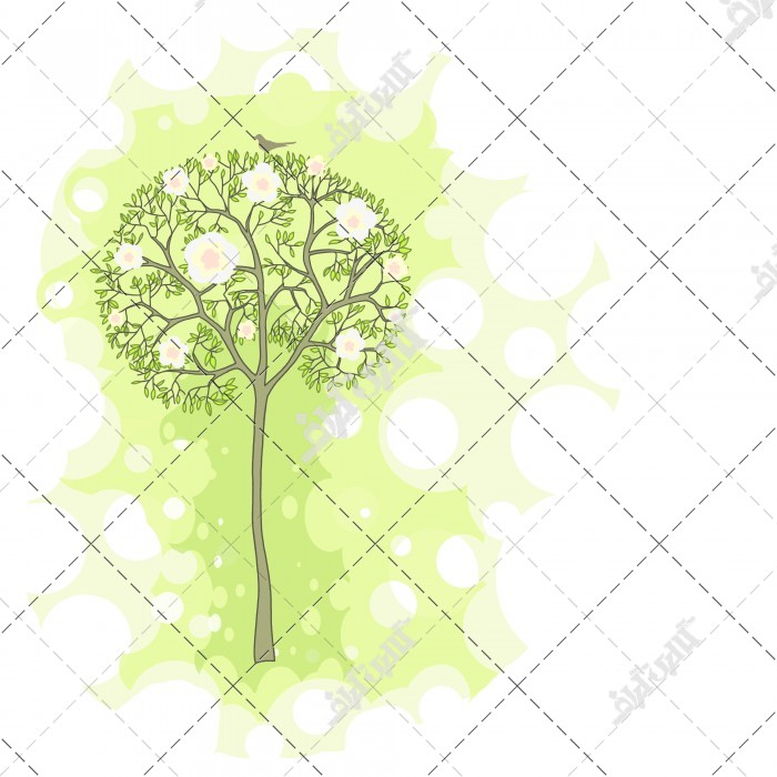 عکس نقاشی درخت در بهار برای تقویم