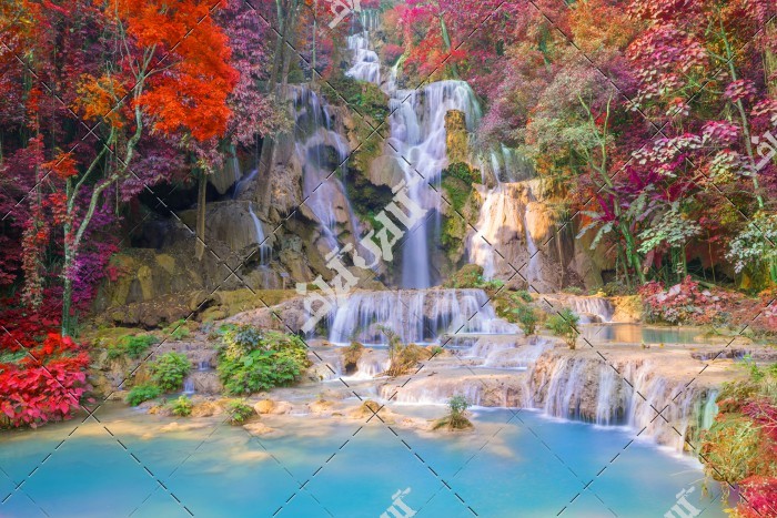 عکس آبشار در دل جنگل